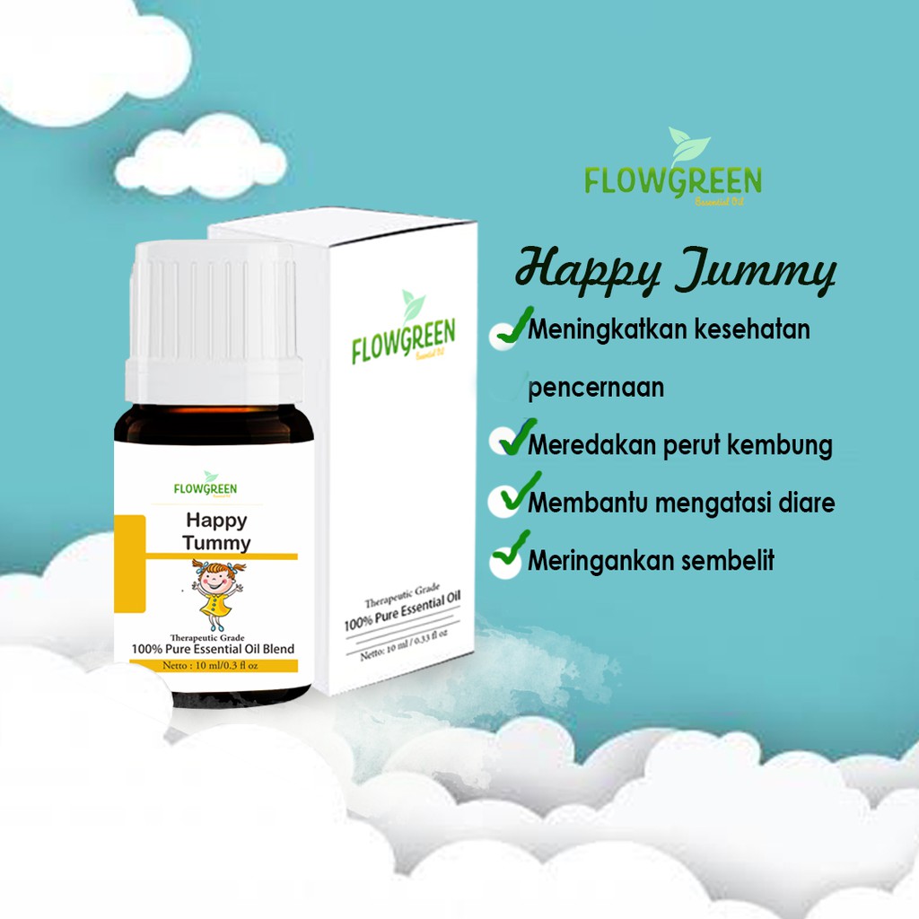 ESSENTIAL OIL HAPPY TUMMY ORGANIC BY FLOWGREEN