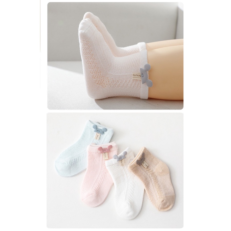 CT P213 Kaos Kaki Bayi Pendek Motif Miky Lucu Bahan Katun Elastis Anak Balita Unisex Anti Slip Kaos Kaki Bayi Karakter