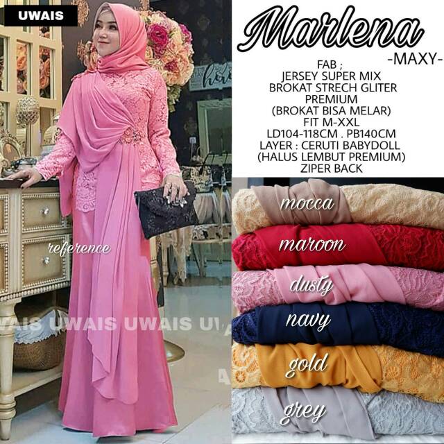 BEST SELLER  Gamis Pesta Marlena Maxy by Uwais
