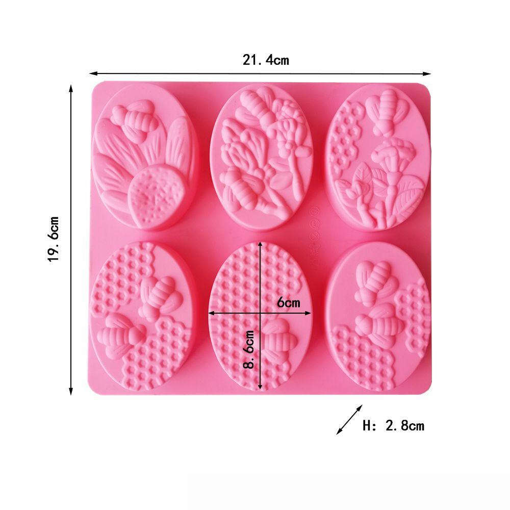 Solighter Cetakan Sabun Perlengkapan Pernikahan Lebah Oval Sarang Lebah Clay Tools DIY Craft Kue Resin Molds