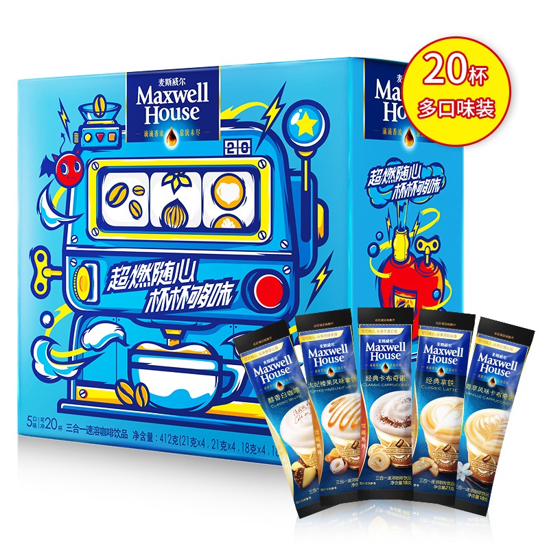 

Maxwell House Instant Coffee Kopi Collection isi 20 sachet