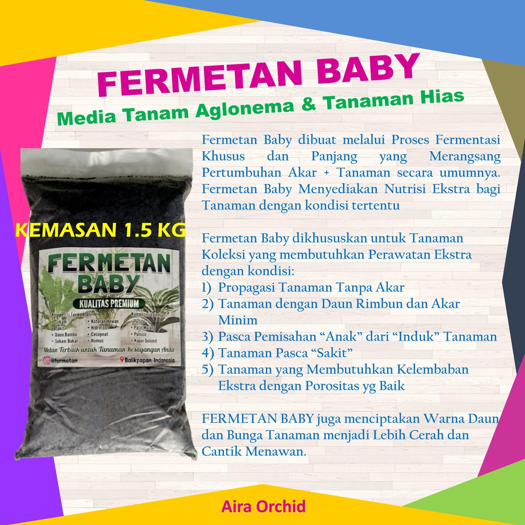Fermetan Baby Media Tanam Fermentasi untuk Aglonema, Anggrek, dan Tanaman Hias