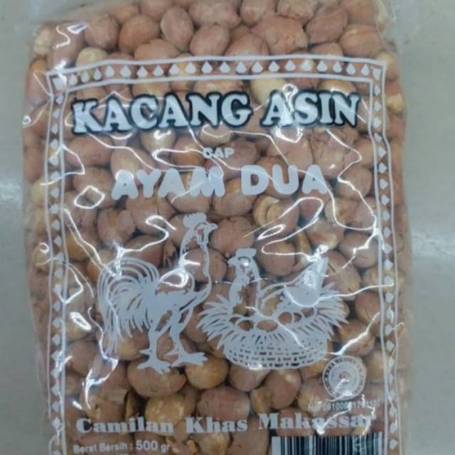 

Kacang Asin Cap Ayam Dua 500 Gram Camilan Khas Makassar