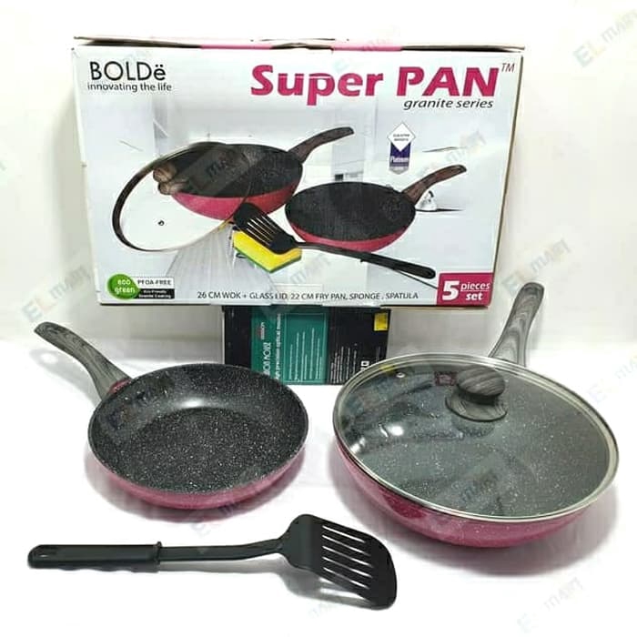 BOLDe super pan granite coating set 5pc Blackpink