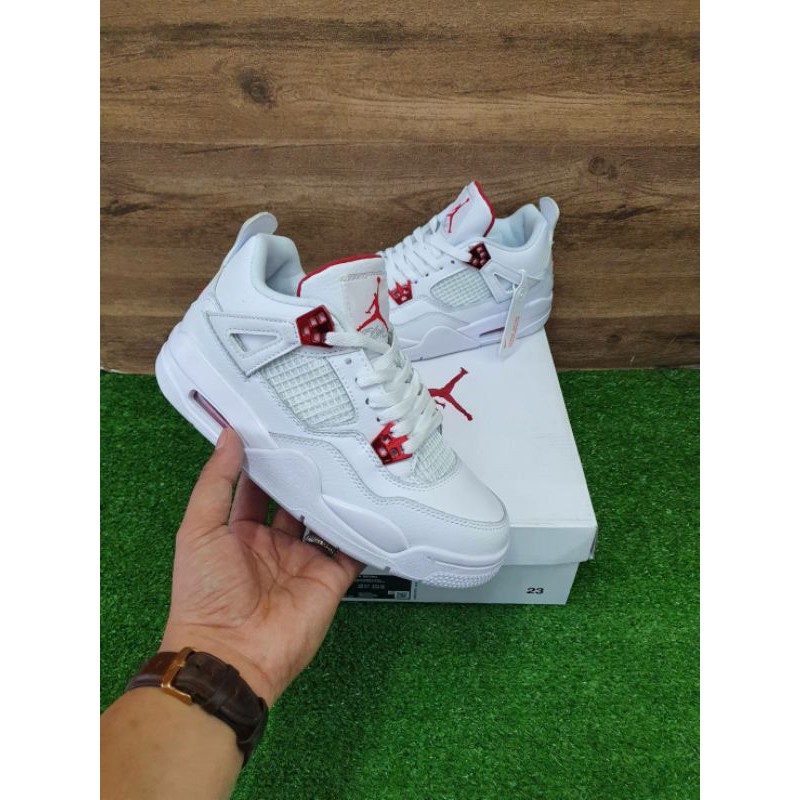 SEPATU NIKE AIR JORDAN 4 RETRO METALLIC PURPLE WHITE RED PK GOD QUALITY