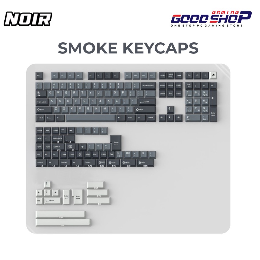 Noir Gaming Keycaps - PBT Doubleshot Cherry Profile Keycap Set