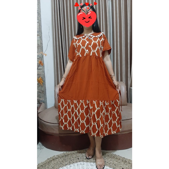 DASTER ANDIN JUMBO TERBARU-BEST SELER - DASTER ARAB RAYON TERBARU MURAH - DASTER BUSUI -DASTER ANDIN-Merah bata kotsk A