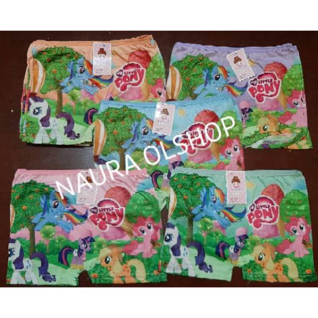 BONITA BOXER Karakter Little Pony, Hello Kitty & Frozen Anak Perempuan