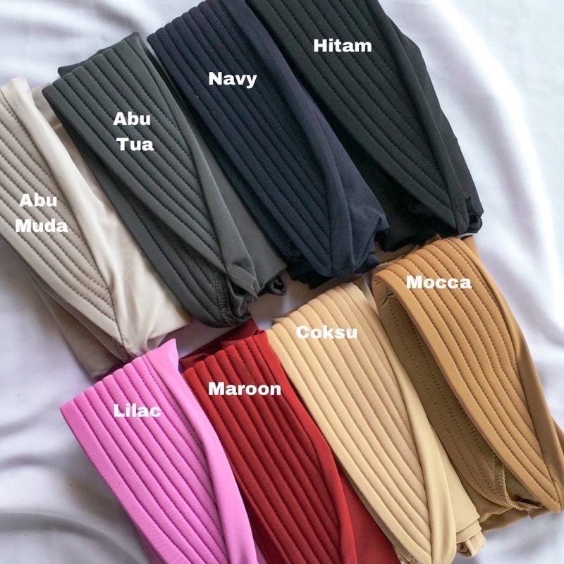 Bergo Instan Jersey Premium / Hijab Sport Pendek / Kerudung Olahraga Polos (Free Pouch*)