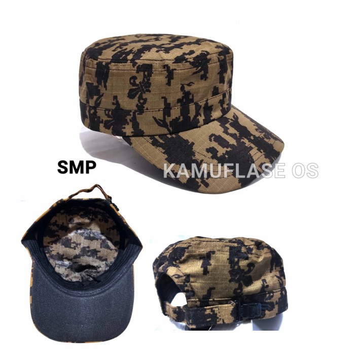 TOPI PRAMUKA MODEL KOMANDO LORENG PRAMUKA POLOS - Dewasa