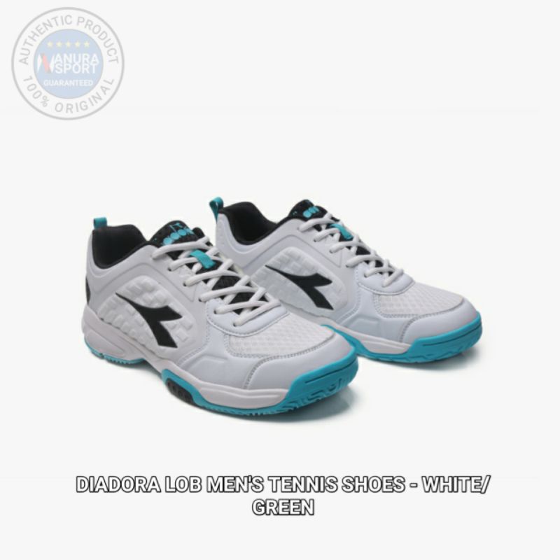 Sepatu Olahraga Diadora LOB Olah Raga Tennis Tenis Training Putih Pria Cowok Original Murah Terbaru