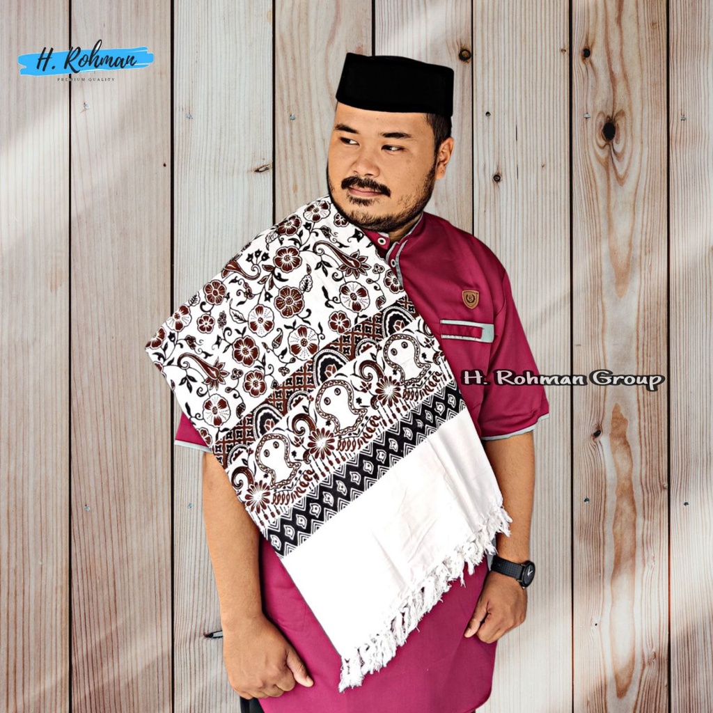 Sorban Rida Solo Panjang Jumbo Putih Motif Batik Kasmiri Printing Grade A Sorban Putih Sorban Haji Sorban Imamah Sorban Arab Sorban India Pashmina Panjang Jummbo Serban Habib Serban Arida