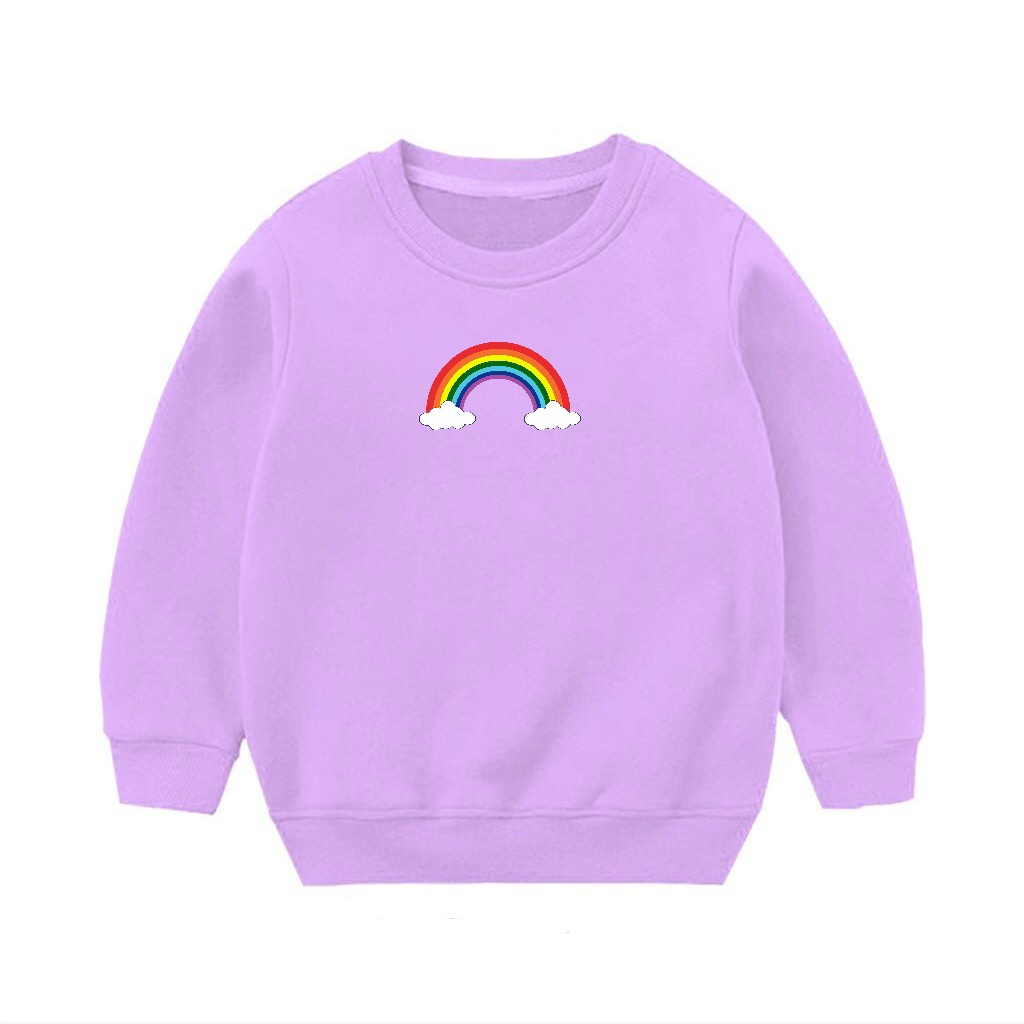 sweater anak perempuan crewneck anak anak unisex flece ori M L XL