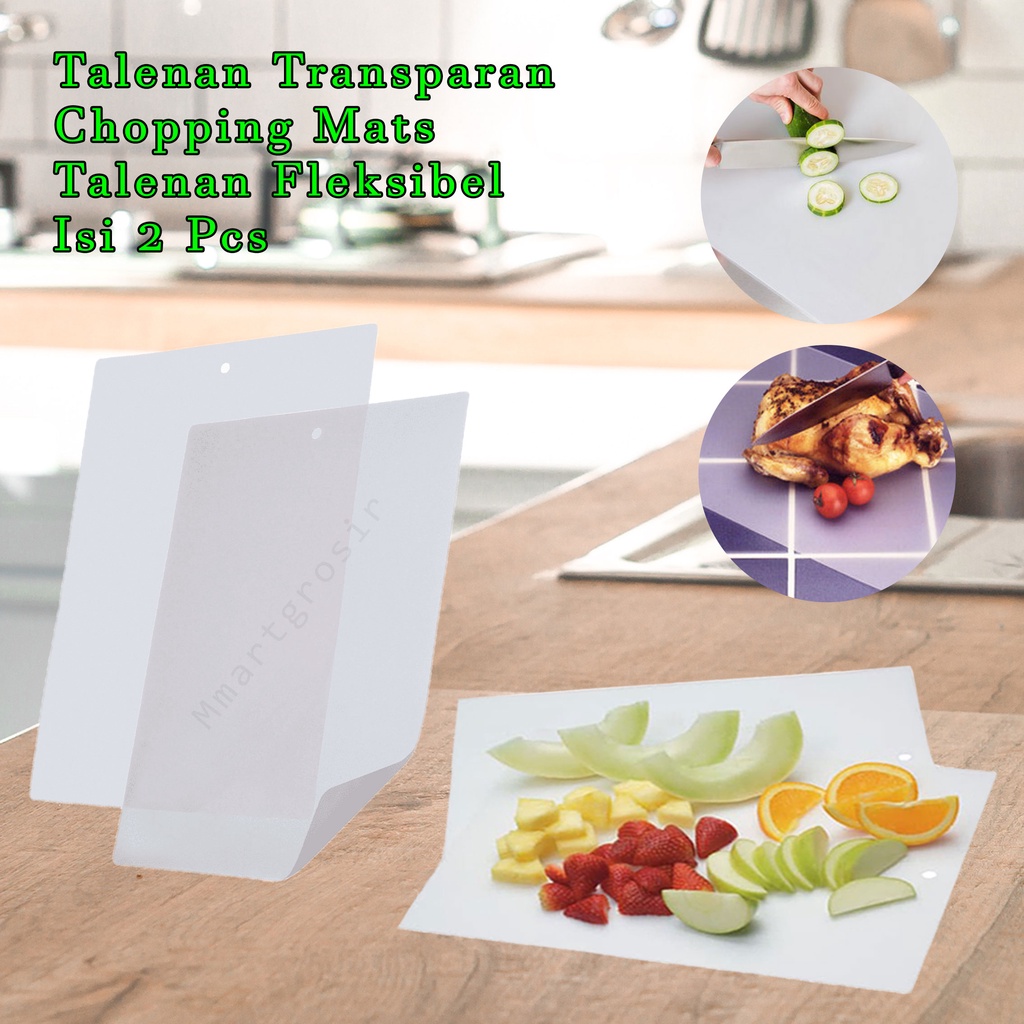 Talenan Transparan / Choping Mats / Talenan Fleksibel / 2 Pcs