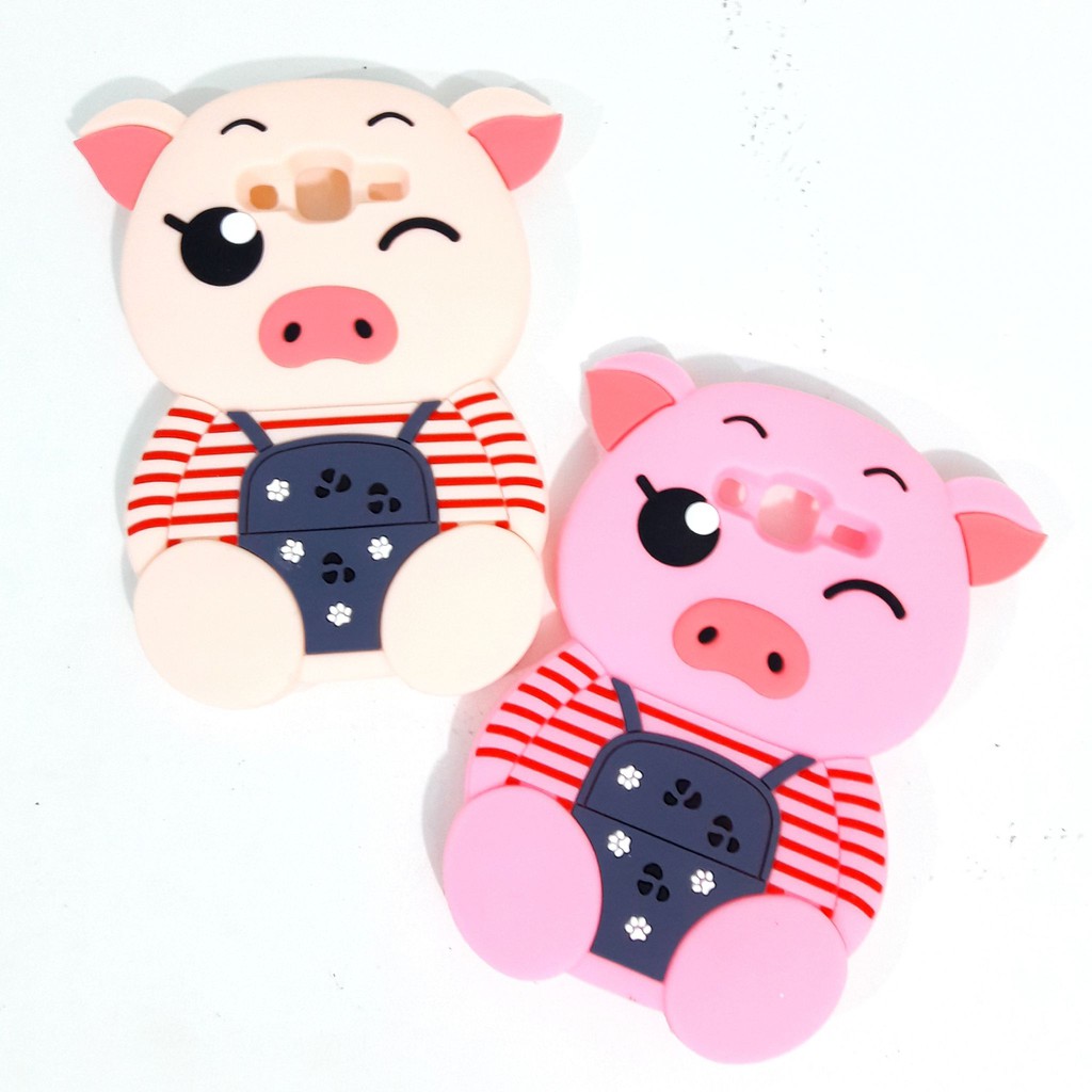 Silicon 3D Piggy For IPHONE 5 softcase boneka karakter lucu Silikon boneka lucu pelindung hp case tebal karet softcase lentur