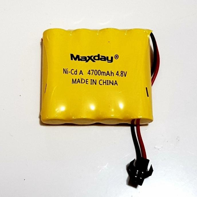 baterai lipo Ni-cd Nicd 4.8V 4,8v 1200mah soket hitam battery RC ujie