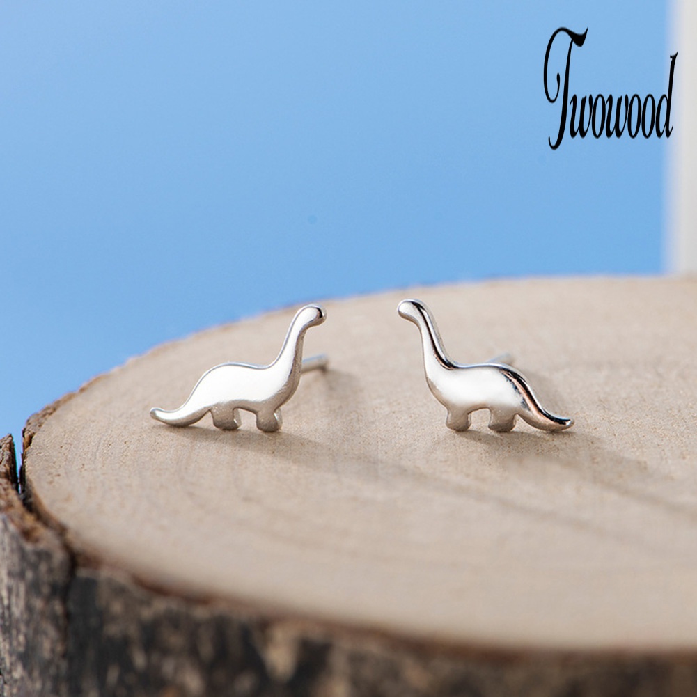 Anting Stud Piercing Bentuk Hewan Dinosaurus Mini Untuk Wanita