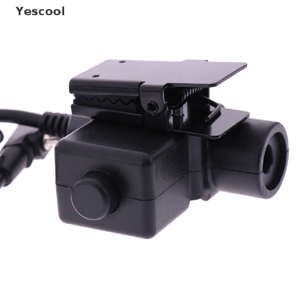 Yescool Z-TAC U94 Headset PTT Radio Militer 2 Pin Warna Hitam Untuk Kenwood