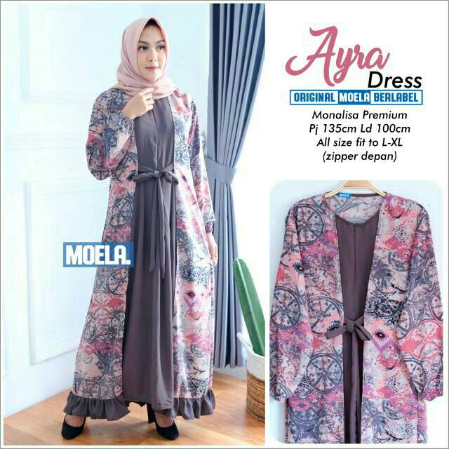 Dress Hamil Gamis Hamil Busana Muslim Bumil Baju Lebaran Hamil Shopee Indonesia