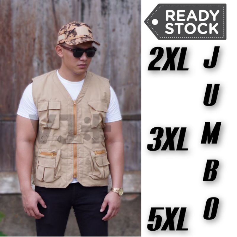 BIG SIZE ROMPI JUMBO XXL - 5XL  JEEP / ROMPI LAPANGAN /  ROMPI PRIA WARTAWAN OUTDOOR VEST