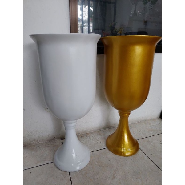 Pot bunga fiber tinggi dekorasi panggung/pot tinggi