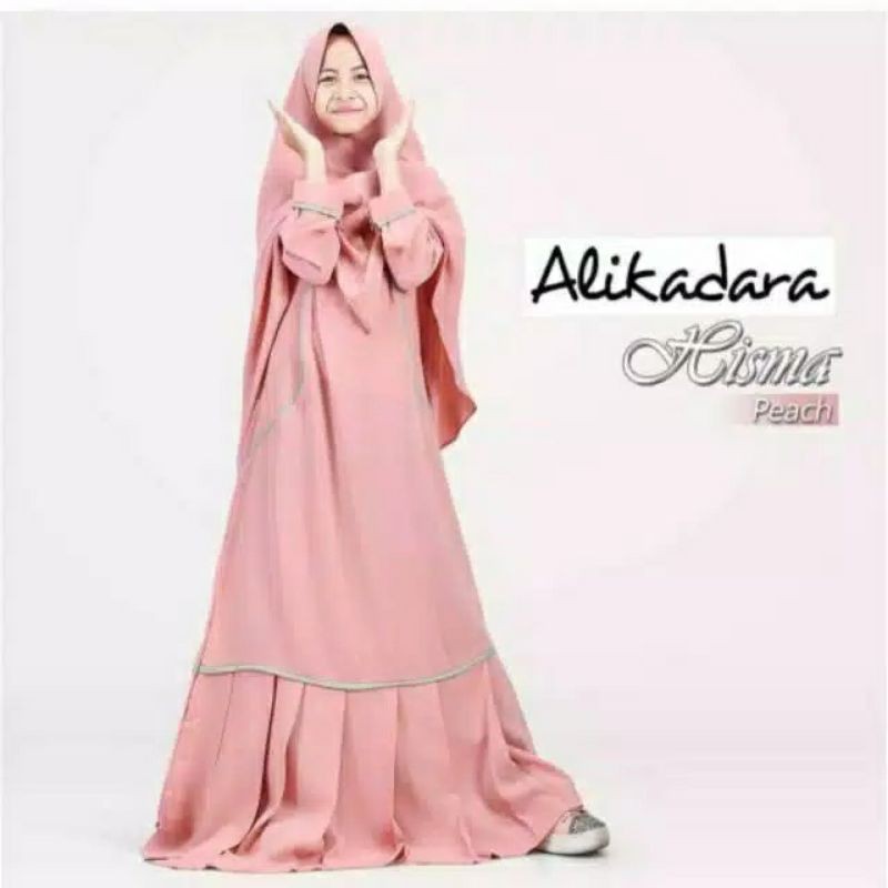 Gamis syari anak perempuan warrna hitam umur 11 12 13 tahun gamis anak tanggung