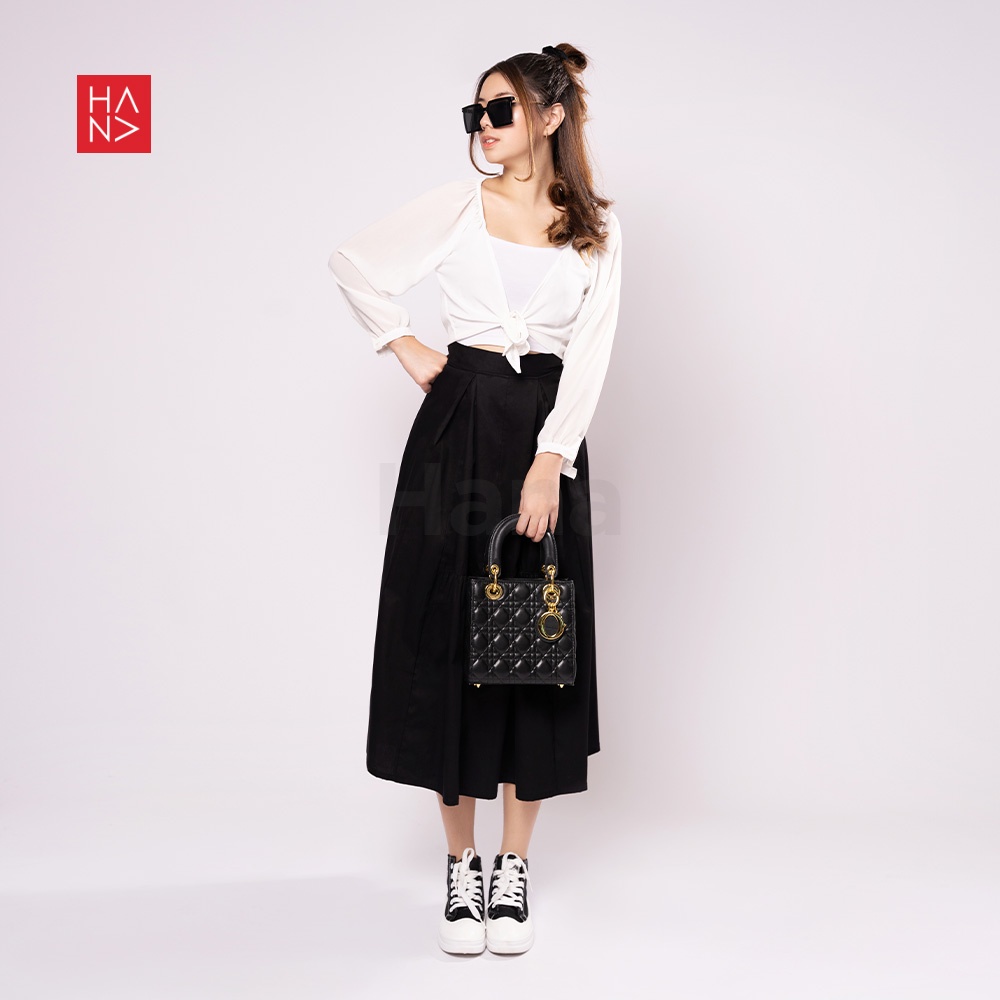 Hana Fashion - Casual Midi Skirt Rok Wanita Kerja - SK035