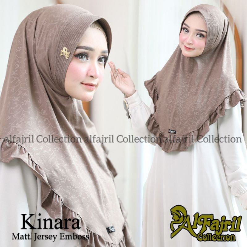 KINARA EMBOSS BY AL FAJRIL / JILBAB INSTAN / JILBAB PET / JILBAB REMPEL / HIJAB REMPEL / JILBAB EMBOSS / JILBAB ORI / ALFAJRIL