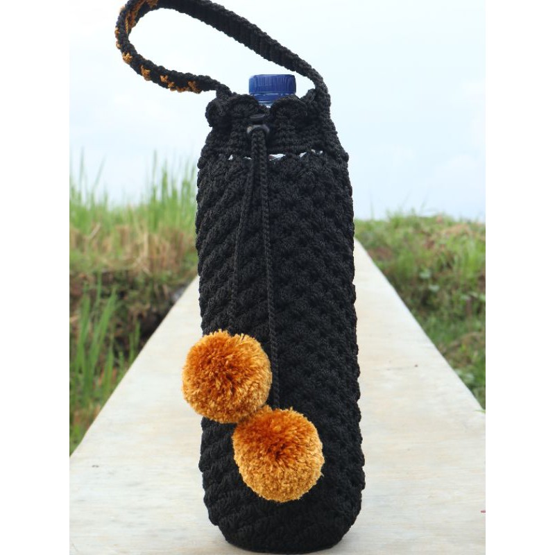 sarung botol rajut 1,5 liter - 2 liter .. botol minum motif full