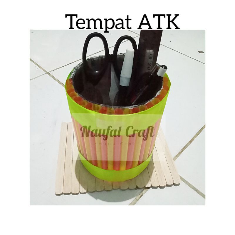 Jual Kerajinan Tangan Tempat Atk Tempat Alat Tulis Dari Stik Es Krim