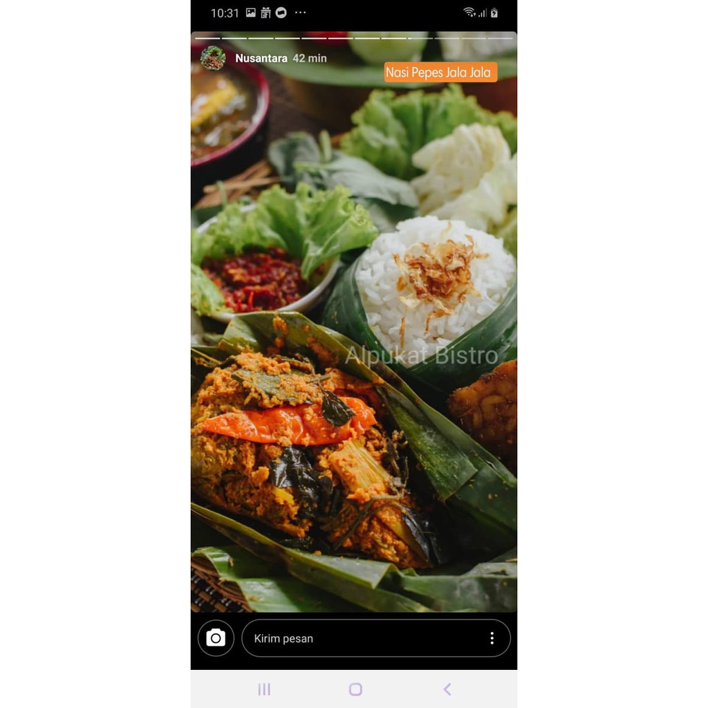 

Nasi pepes jala fucuk