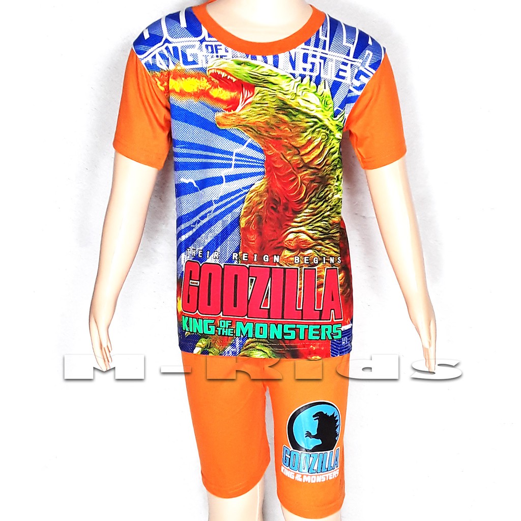 MKids88 - Baju Setelan Anak Laki-Laki GODZILLA