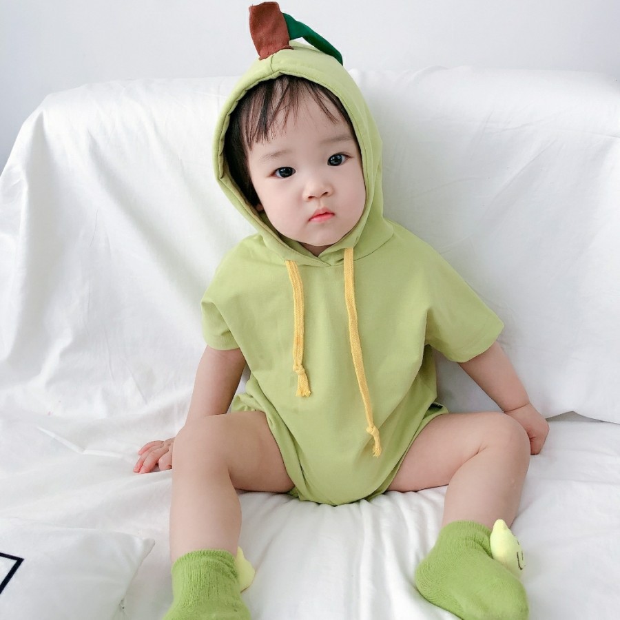 Baju kostum anak romper alpukat Avocado baby romper triangle jumper