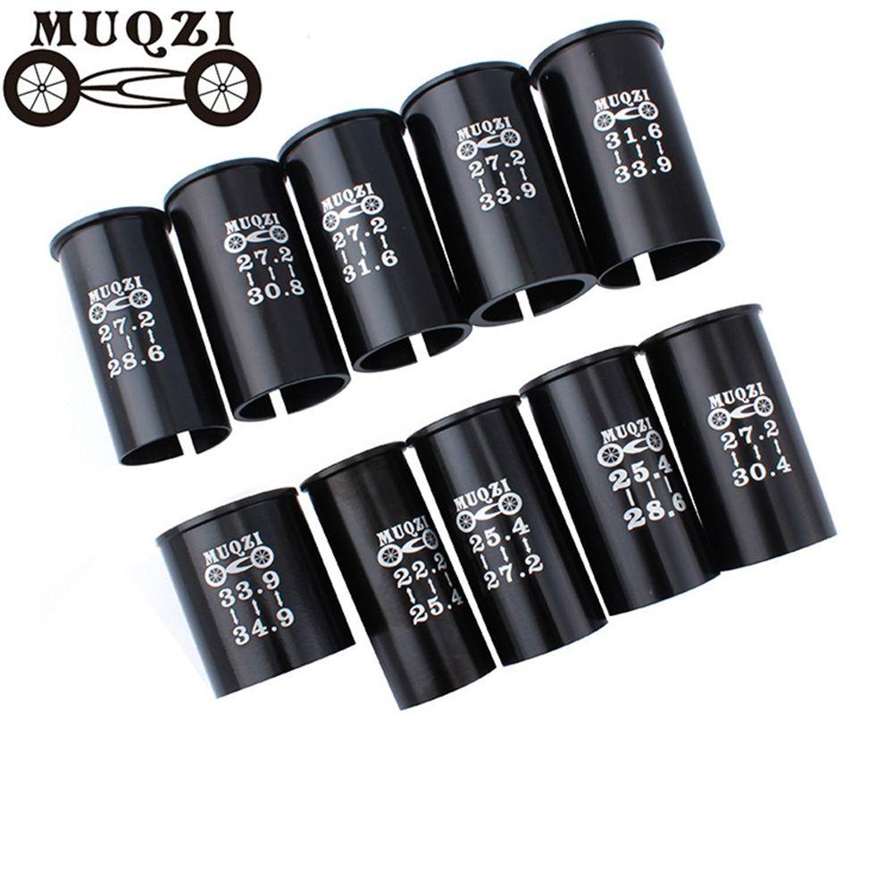 R-FLOWER 1pc Tabung Tiang Kursi Warna Hitam Paduan Aluminium Adaptor Lengan Penurun Sepeda Gunung