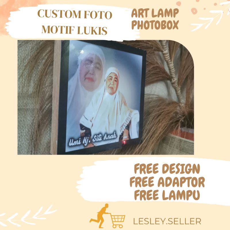 

[SUPER KILAT] Hadiah Pajangan Dinding Custom Foto Motif Lukis Artlamp Photobox Kado Unik Murah