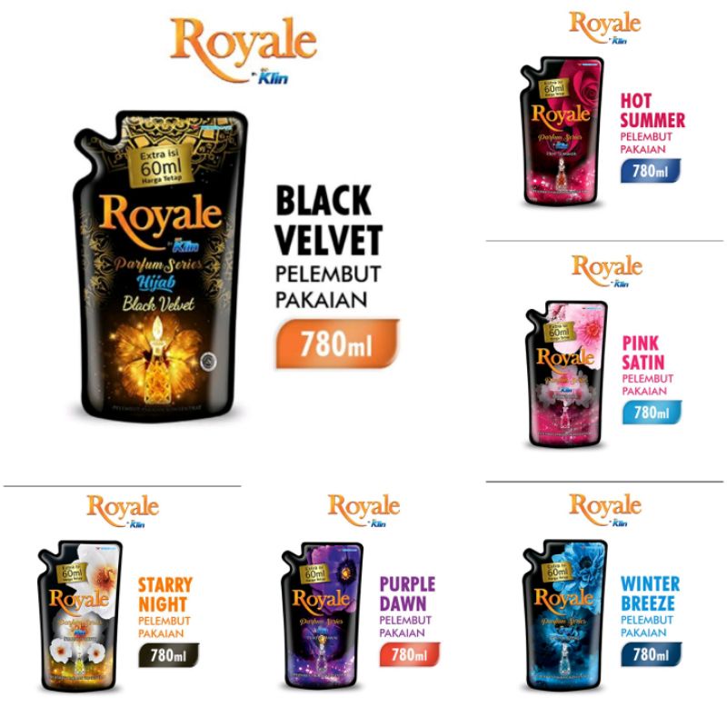 So Klin Royale Softener Pouch 750ml/soklin royale pewangi 650ml