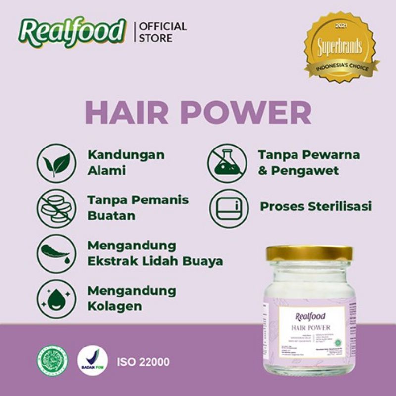 

(NEW) Realfood HP Hair Power Minuman Sarang Burung Walet + Kolagen & Aloe Vera