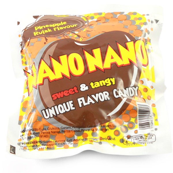 

NANONANO Rasa Rujak Nanas 12g - Nano Nano Permen Unique Sweet Tangy 5p