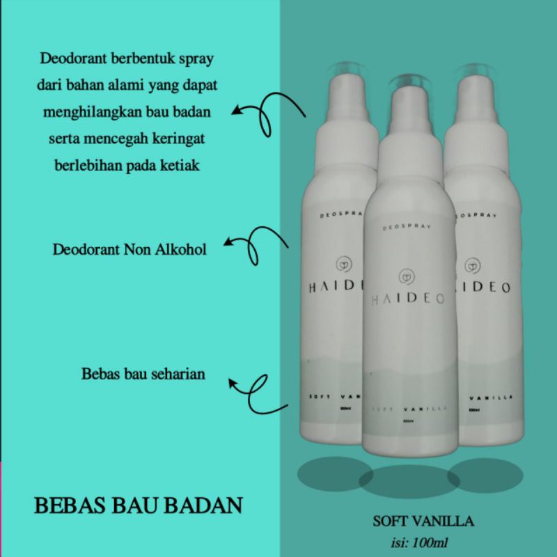 Haideo Deodorant Spray Original (BPOM)
