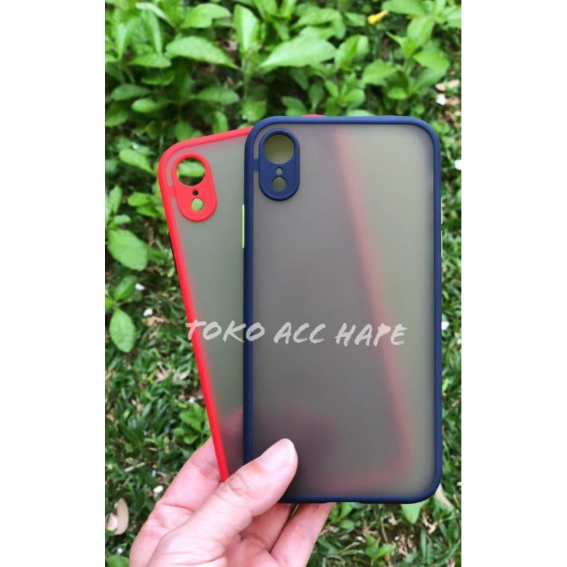 IPHONE XR FUZE SLIM CASE ANTI CRACK MACARONE DOVE/MATTE TRANSPARAN