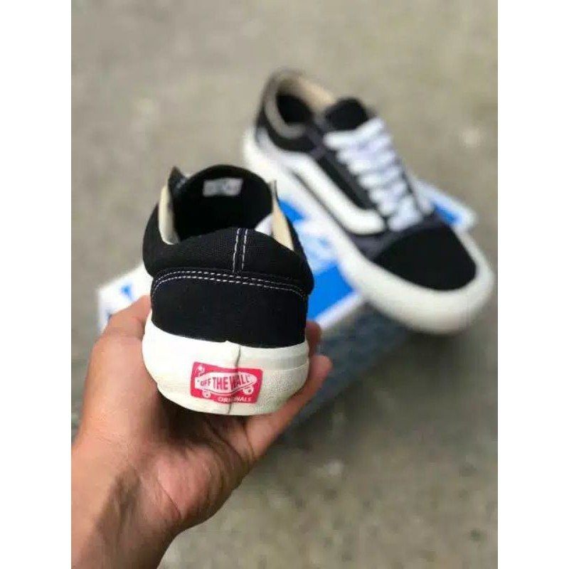 SEPATU VANS OLDSKOOL BLACK WHITE OG VAULT WAFFLE DT DOUBLE FOXING BNIB