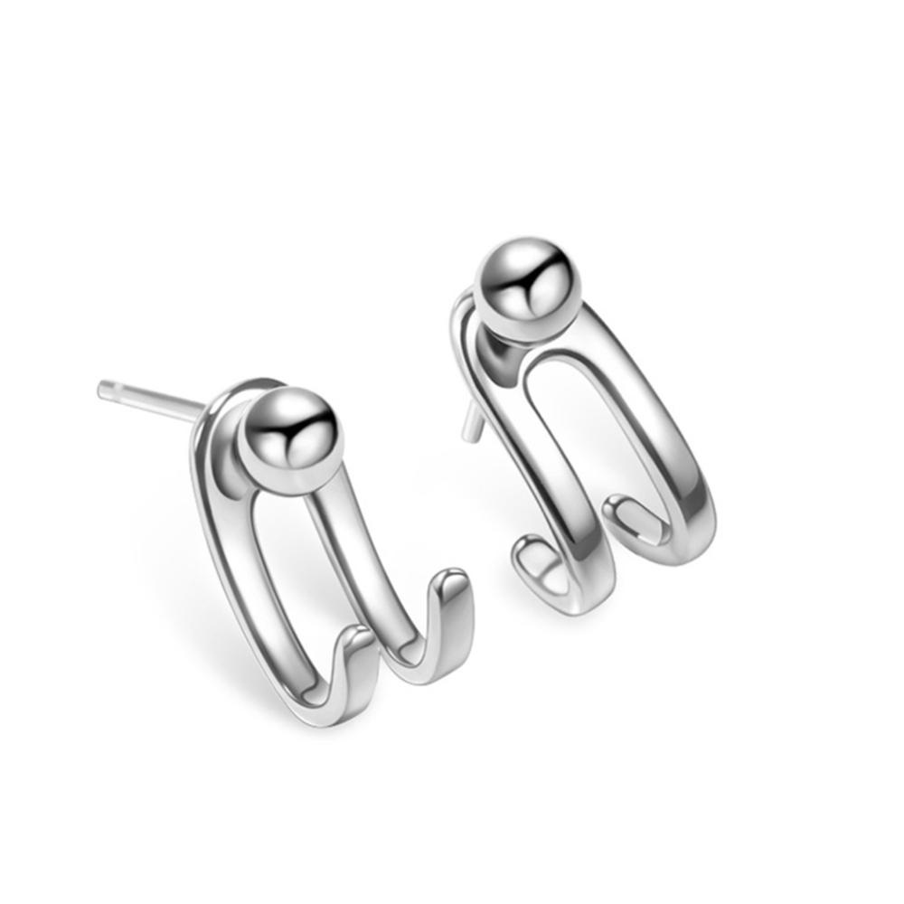 Timekey Anting Tusuk Gantung Wanita Bahan Sterling Silver 925 Gaya Simplepopuler Untuk Hadiah A5K4