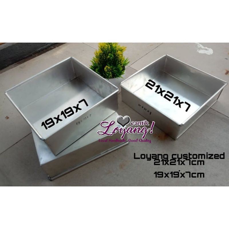 Loyang kotak 21x21x7, customized