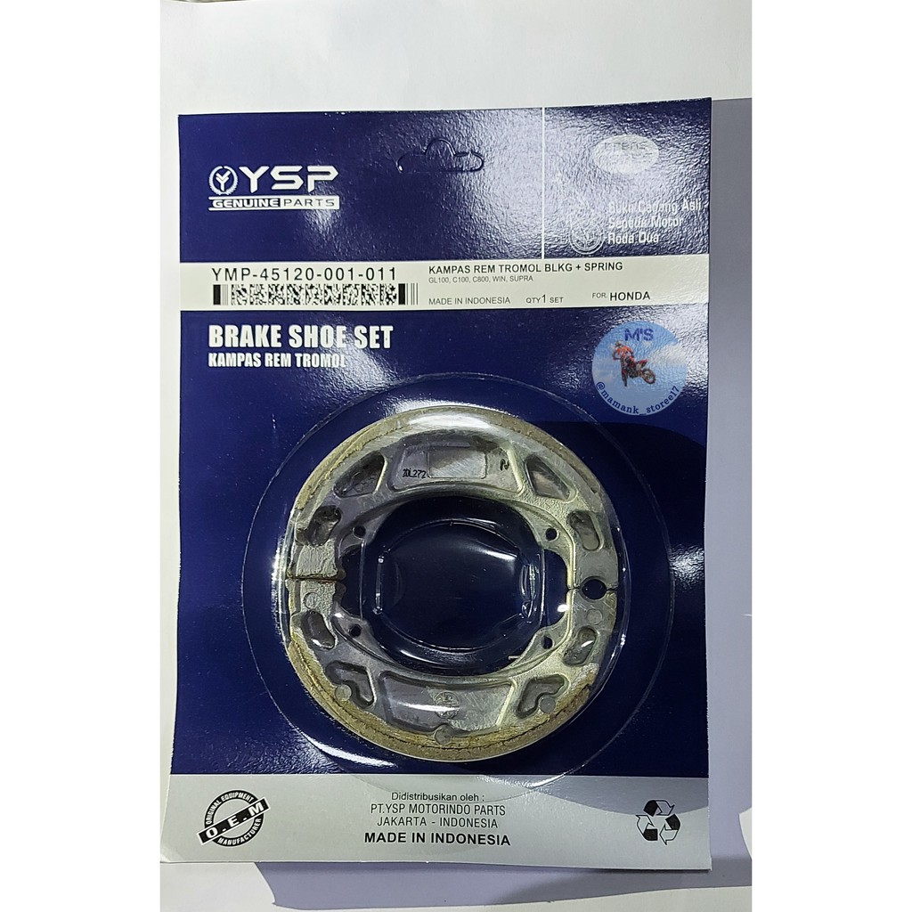 KAMPAS REM BELAKANG/TROMOL HONDA GL100/C100/C800/WIN/SUPRA