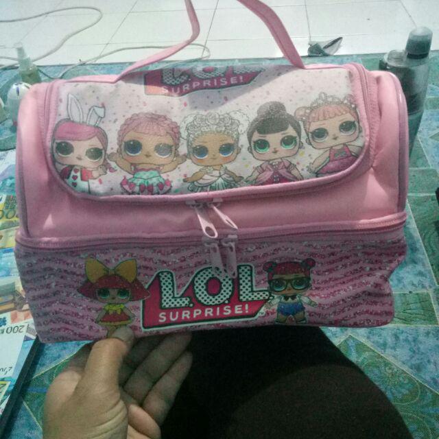 Tas Bekal Smiggle Medium Standard / Lunchbag 2 Susun Foil Tahan Panas Muat Lunch Box Yooyee Kecil