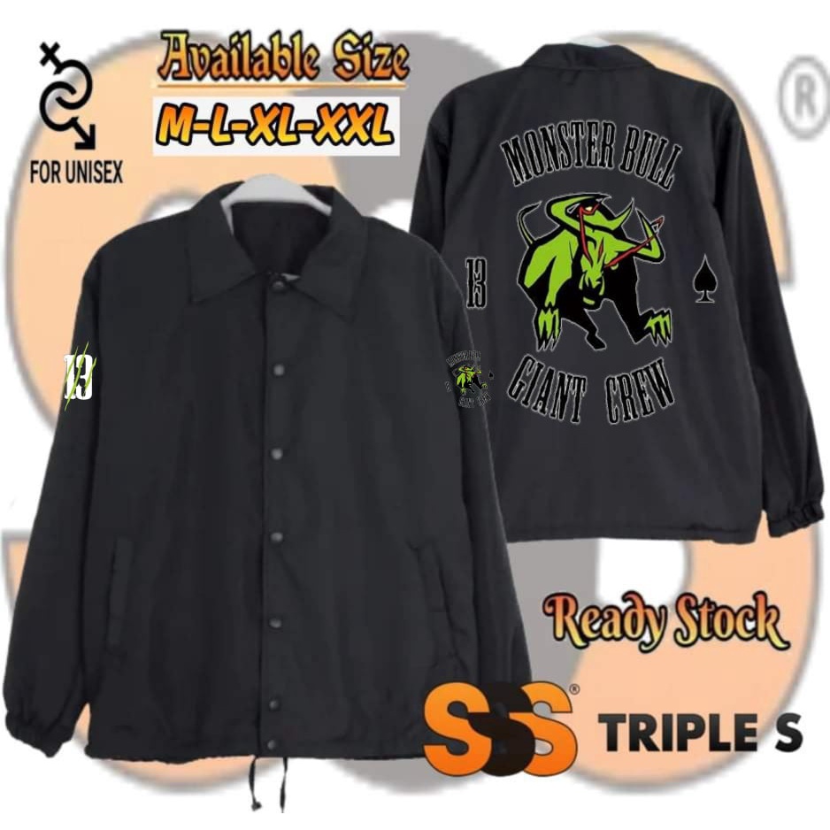 COACH JAKET WIND BREAKER WEBTOON MONSTER BULL GIANT CREW 13 JACKET WINDBREAKERS BYCICLE ROAD BIKE CR