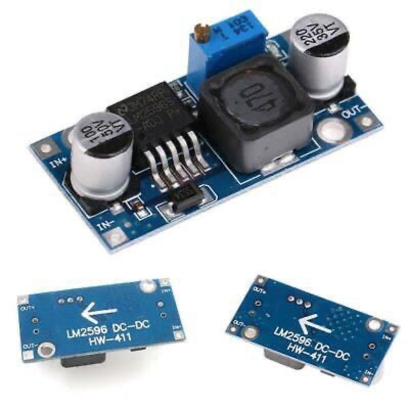 LM2596 adjustable DC-DC step down module ultra compact input 3-40V output 1.5-35V