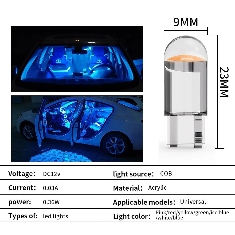 Lanfy Bohlam Mobil LED 3000K 6000K 12V DC Lampu Instrumen Lampu Baca Mobil Rumah Kaca W5W 194t10 Car Dome Light