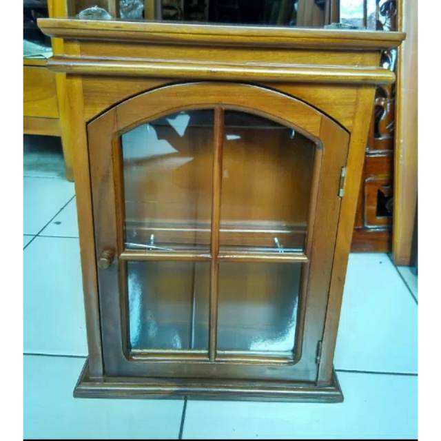Almari Lemari Mini Tempat Kunci Kayu Jati Murah Laris Shope