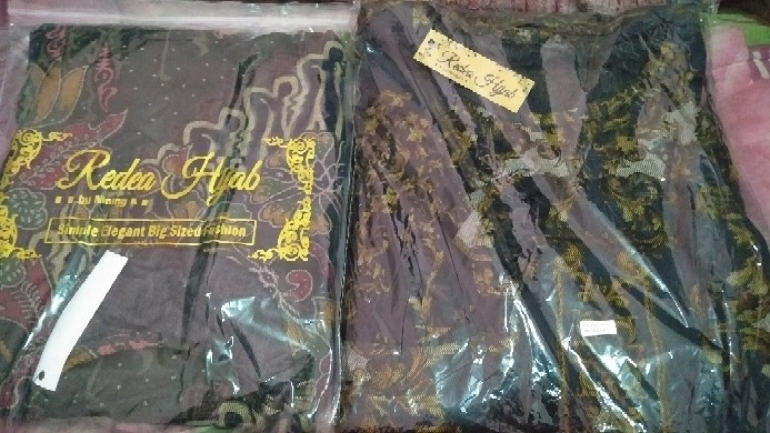 Baju Gamis Jumbo Melar Motif Batik Damar
